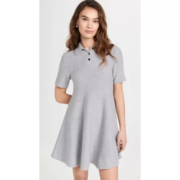 Theory Womens Babydoll Polo DressLight Heather Grey