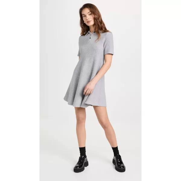 Theory Womens Babydoll Polo DressLight Heather Grey