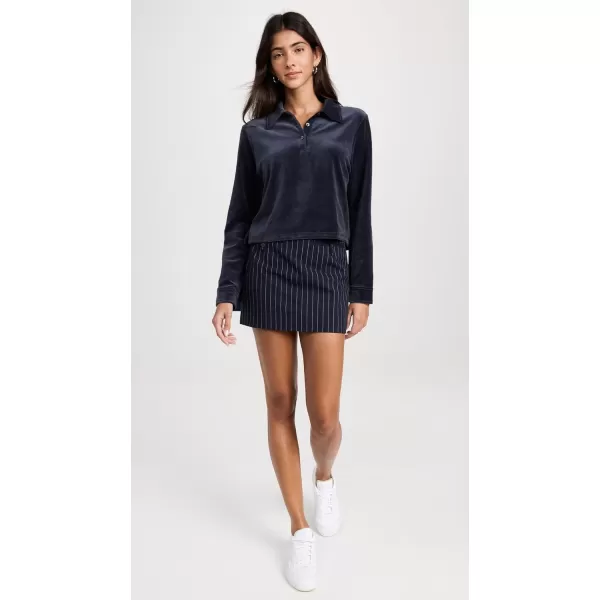 Theory Womens Cropped Polo ShirtNocturne Navy