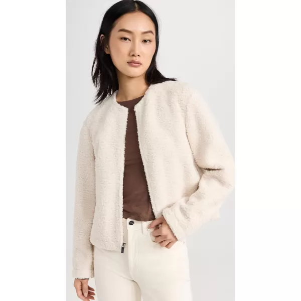 Theory Womens Easy Fleece Zip JacketCream