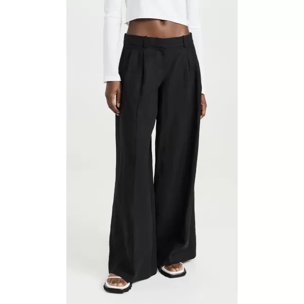 Theory Womens Low Rise Pleated PantsBlack