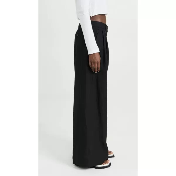 Theory Womens Low Rise Pleated PantsBlack