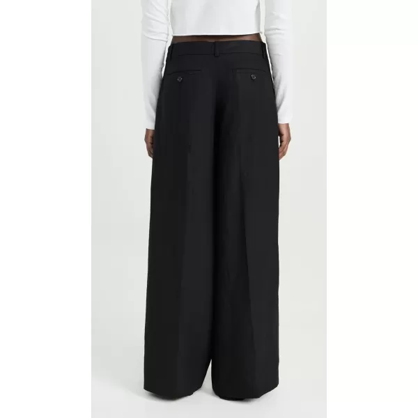 Theory Womens Low Rise Pleated PantsBlack