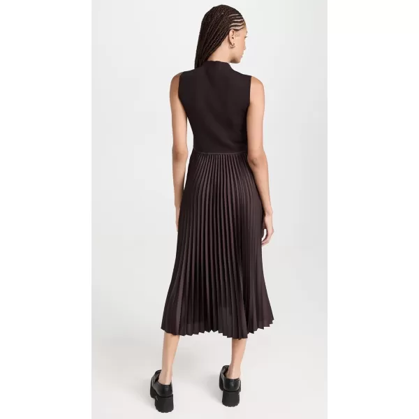 Theory Womens Pleated Combo DressMink