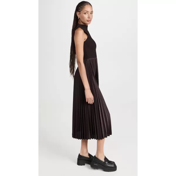 Theory Womens Pleated Combo DressMink