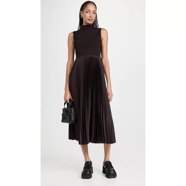 Theory Womens Pleated Combo DressMink