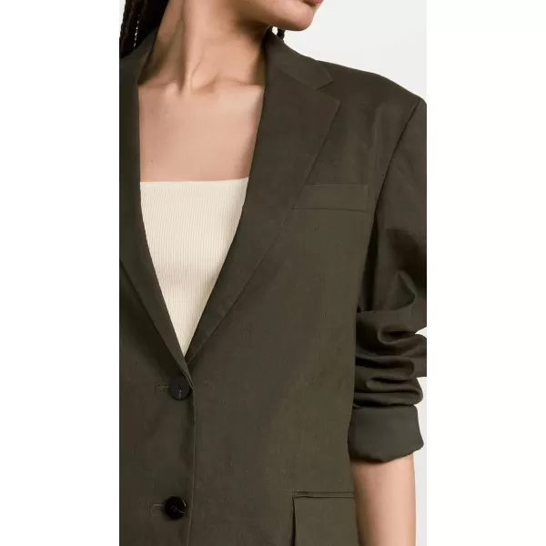 Theory Womens Rolled Sleeve Bf JacketDark Olive