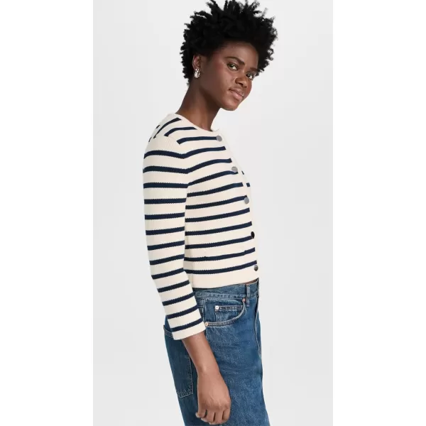 Theory Womens Stripe CardiganCreamBright Navy