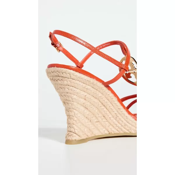 Tory Burch Womens Capri Miller Espadrille Wedge 85mmDesert Flower OrangeWheat