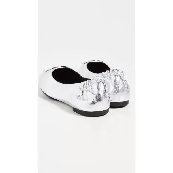 Tory Burch Womens Claire Ballet FlatsSilverSilverSilver