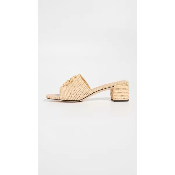 Tory Burch Womens Eleanor Raffia Mules 55mmNatural