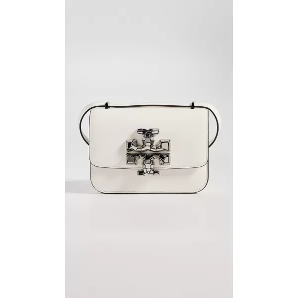 Tory Burch Womens Eleanor Spazzolato Small Convertible Shoulder BagBlanc