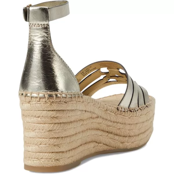 Tory Burch Womens INES Cage Wedge Espadrilles 80mmSpark Gold