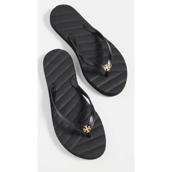 Tory Burch Womens Kira Flip FlopsPerfect BlackGold