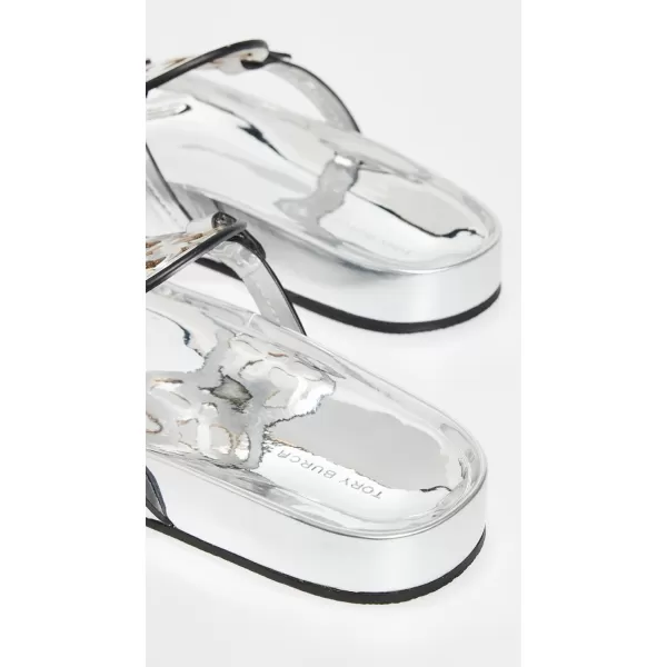 Tory Burch Womens Miller Cloud SandalsArgento