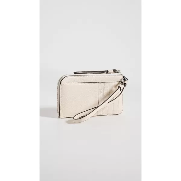 Tory Burch Womens Miller Zip Card CaseIvory