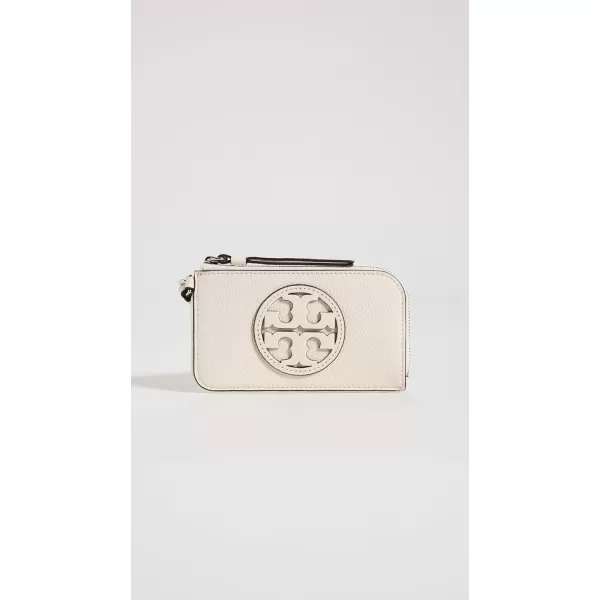 Tory Burch Womens Miller Zip Card CaseIvory