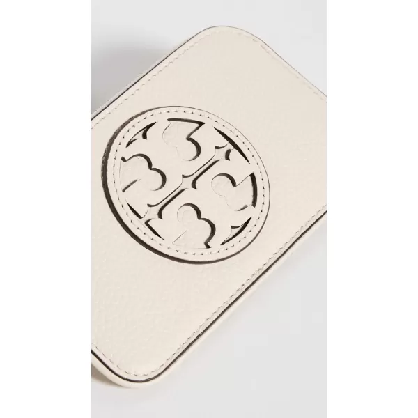 Tory Burch Womens Miller Zip Card CaseIvory