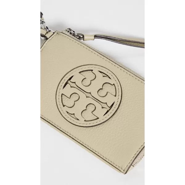 Tory Burch Womens Miller Zip Card CaseOlive Sprig