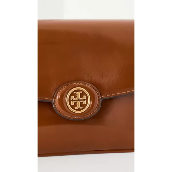 Tory Burch Womens Robinson Spazzolato Convertible Shoulder BagDark Sienna