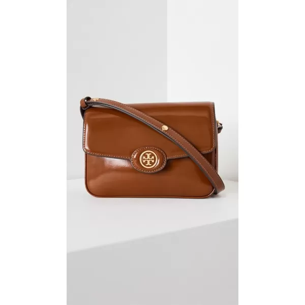 Tory Burch Womens Robinson Spazzolato Convertible Shoulder BagDark Sienna