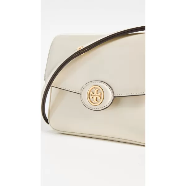 Tory Burch Womens Robinson Spazzolato Convertible Shoulder BagShea ButterIvory