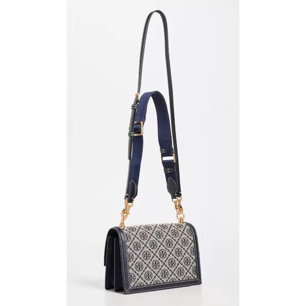 Tory Burch Womens T Monogram Jacquard Small Shoulder BagTory Navy