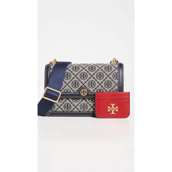 Tory Burch Womens T Monogram Jacquard Small Shoulder BagTory Navy