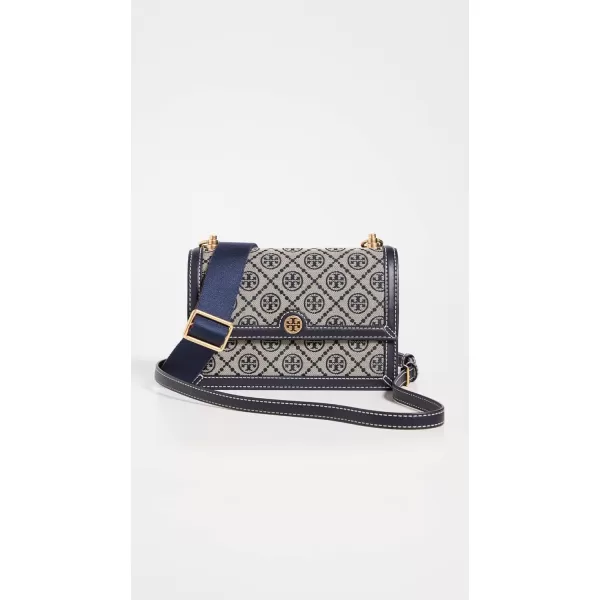 Tory Burch Womens T Monogram Jacquard Small Shoulder BagTory Navy