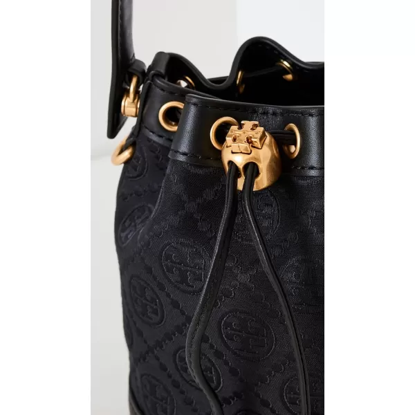 Tory Burch Womens T Monogram Mini Bucket BagBlack