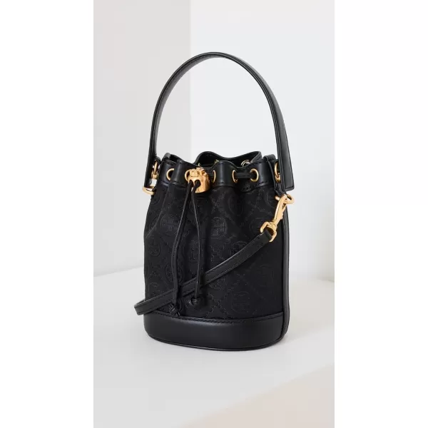 Tory Burch Womens T Monogram Mini Bucket BagBlack