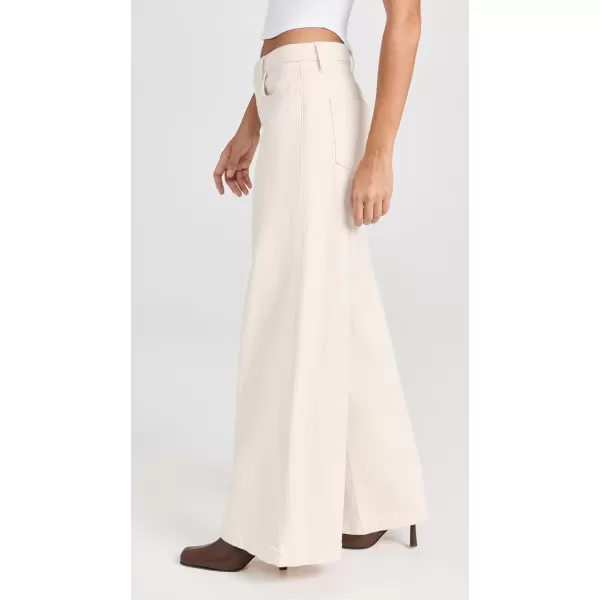 Triarchy Womens Ms Fonda High Rise Wide Leg JeansOffwhite