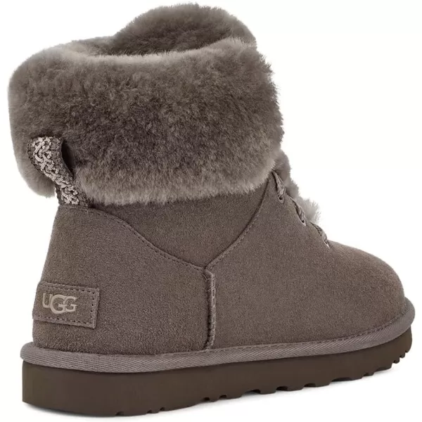 UGG Womens Classic Mini Alpine Lace Fashion BootCharcoal