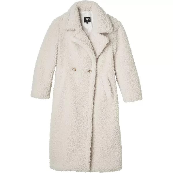 UGG Womens Gertrude Long Teddy CoatWinter White