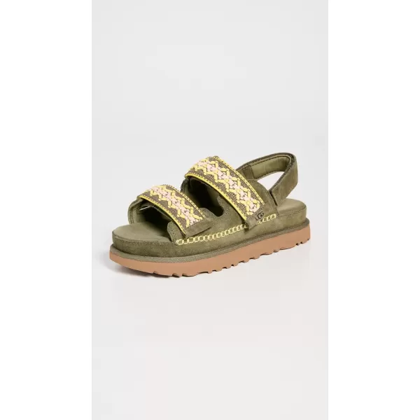 UGG Womens Goldenstar Heritage Braid SandalBurnt Olive