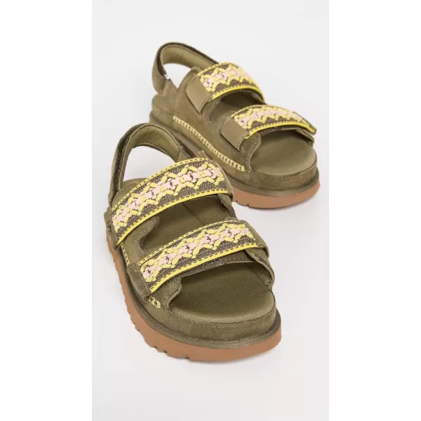 UGG Womens Goldenstar Heritage Braid SandalBurnt Olive