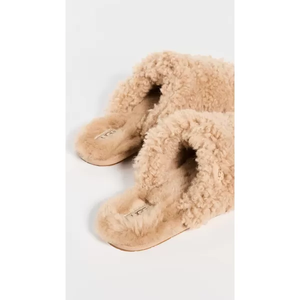 UGG Womens Maxi Curly Slide SlipperSand