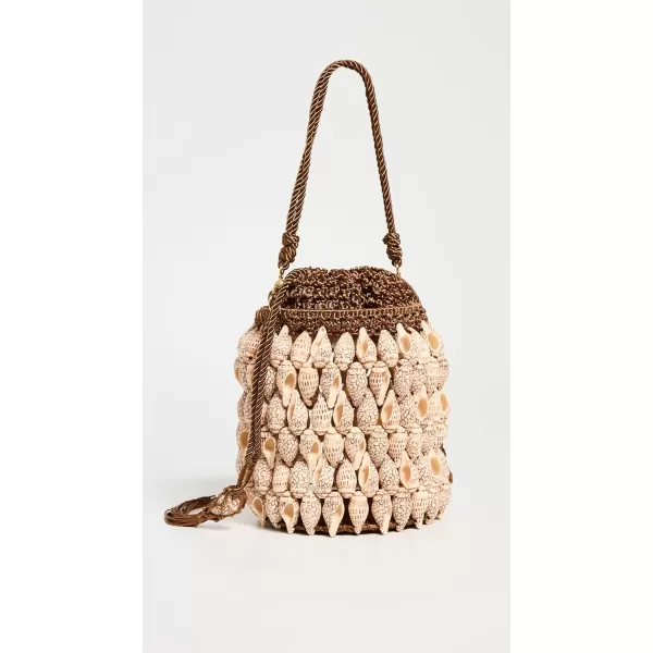 Ulla Johnson Womens Nadia Seashell Bucket BagPecan Brown