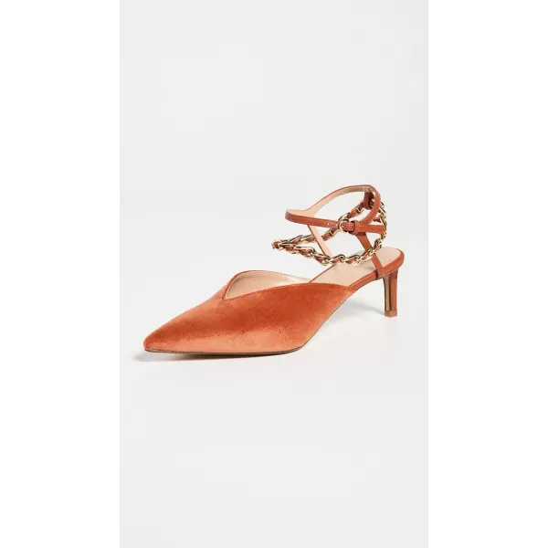 Ulla Johnson Womens Pointed Kitten Heel with ChainRustCopper