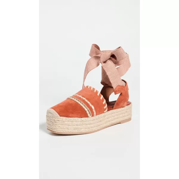 Ulla Johnson Womens Stitch Detail EspadrillesDark Orange