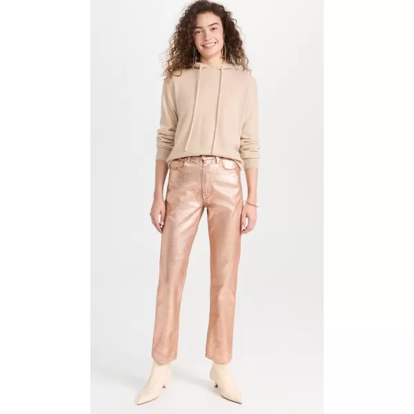 Ulla Johnson Womens The Agnes JeansCopper Foiled Wash