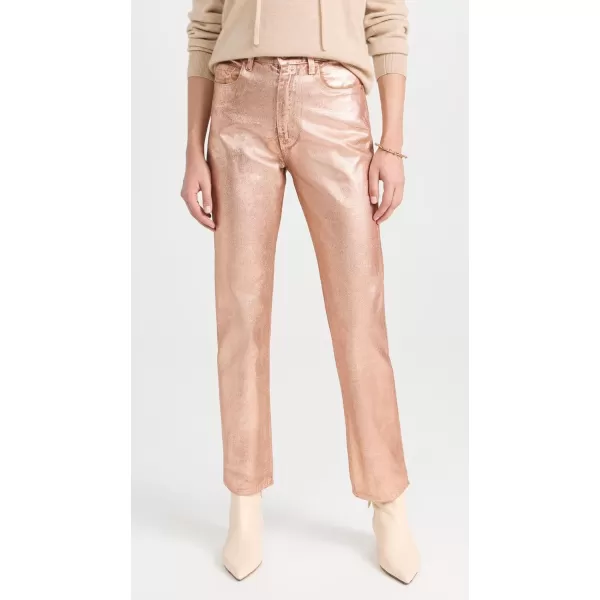 Ulla Johnson Womens The Agnes JeansCopper Foiled Wash