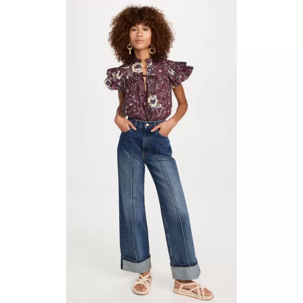 Ulla Johnson Womens The Genevieve JeansDanube Dark Indigo Wash