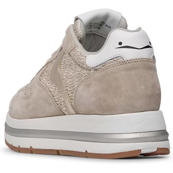 VOILE BLANCHE Womens Maran SneakersSuedeRaffia Sand Beige