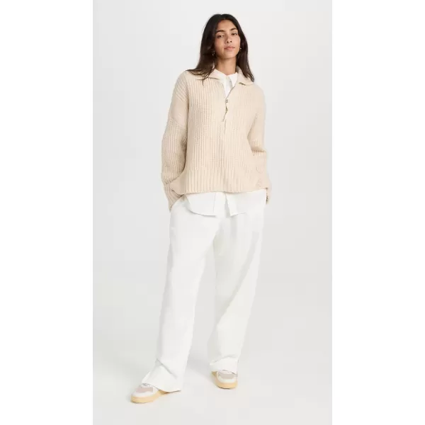 Varley Womens Amelia Half Zip Knit SweaterBirch