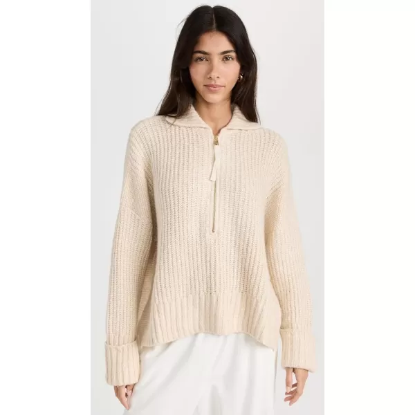 Varley Womens Amelia Half Zip Knit SweaterBirch