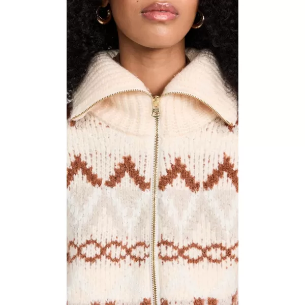 Varley Womens Brooke Fair Isle Knit JacketWhitecap Mountain Fair Isle