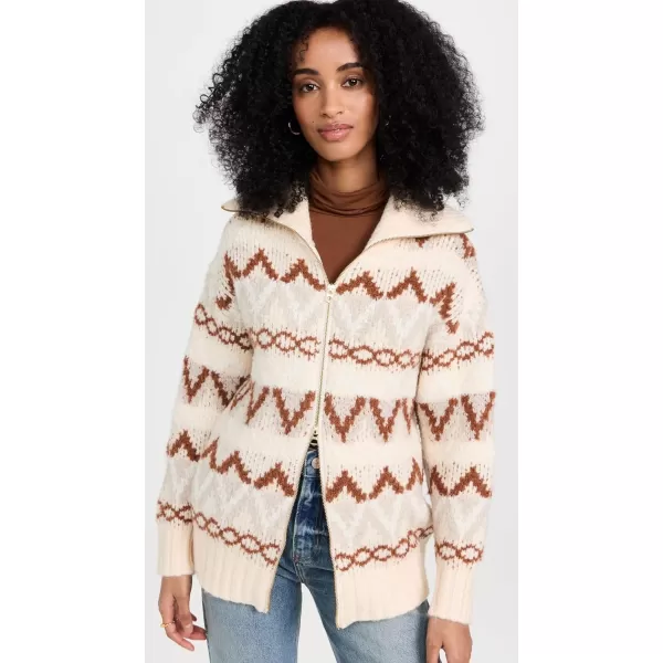 Varley Womens Brooke Fair Isle Knit JacketWhitecap Mountain Fair Isle