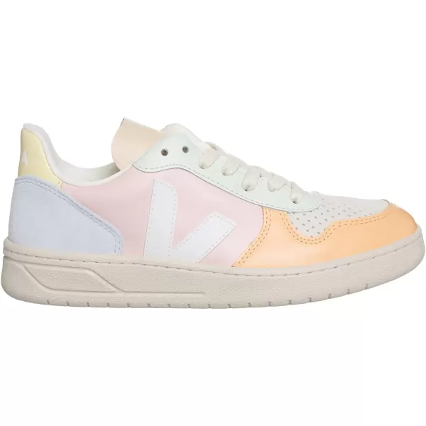 Veja Mens Esplar Leather SneakersPetal  White  Multicolor