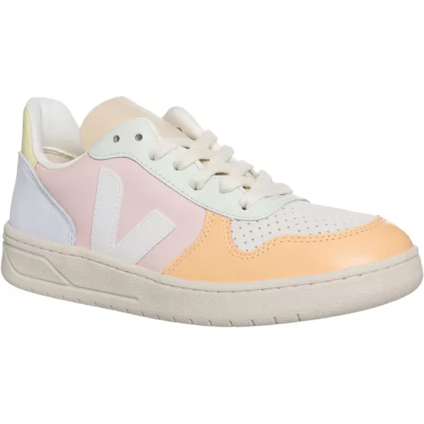 Veja Mens Esplar Leather SneakersPetal  White  Multicolor